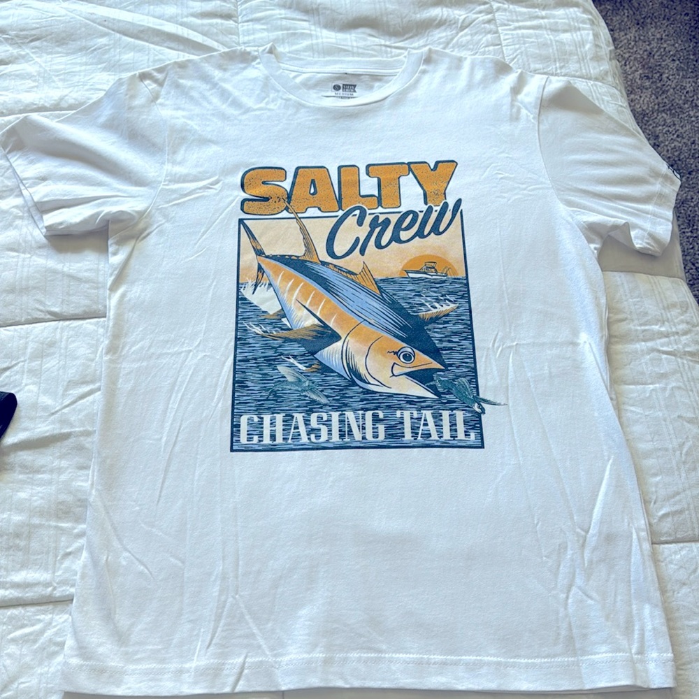 Salty crew premium white tee medium size